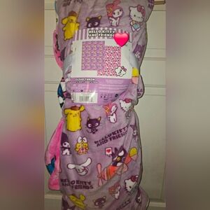 New Hello Kitty & Friends 2 Pack Plush 60x70 Throw Blanket Set